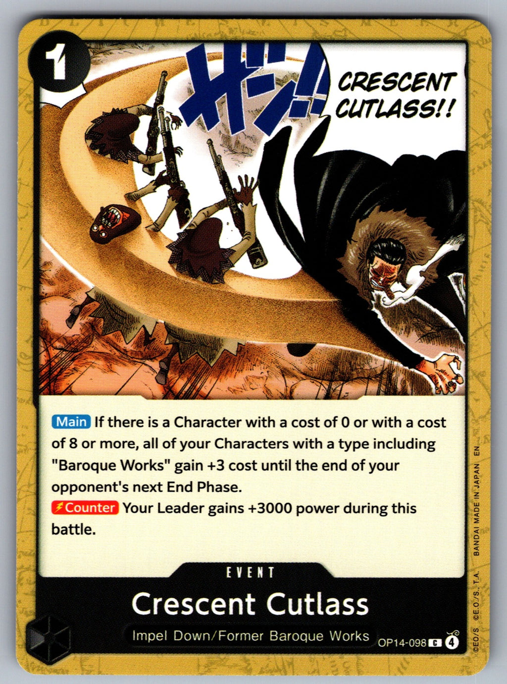 Crescent Cutlass C The Azure Sea's Seven OP14-098 NM 2026