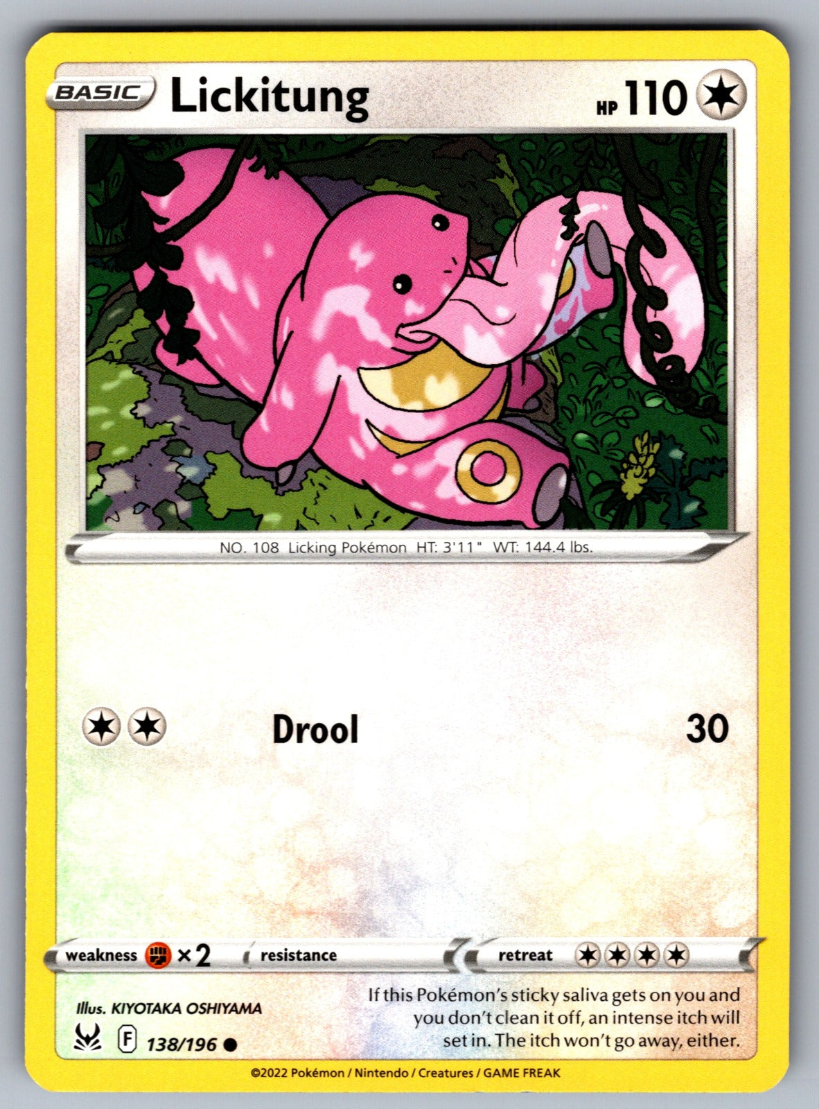 Lickitung Common SWSH11: Lost Origin 138/196 NM 2022