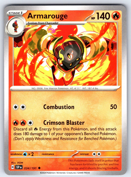 Armarouge Uncommon SV08: Surging Sparks 034/191 NM 2024