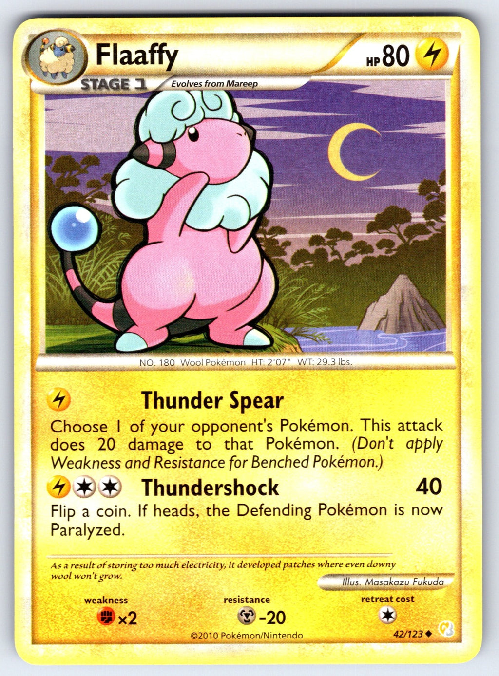 Flaaffy Uncommon HeartGold SoulSilver 42/123 LP 2010