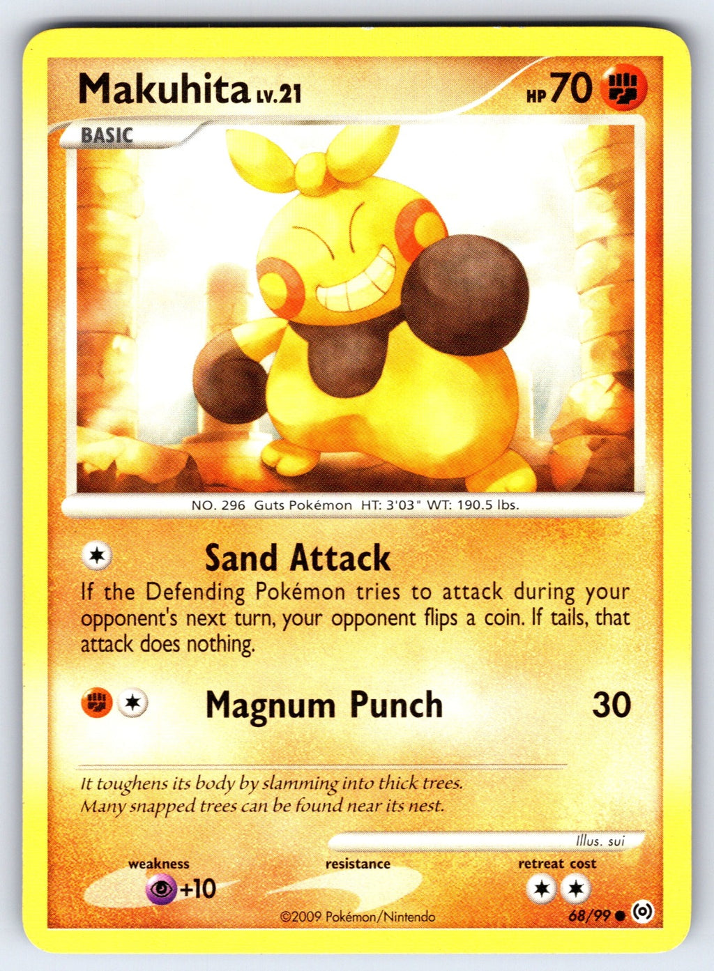 Makuhita Common Arceus 68/99 LP 2009