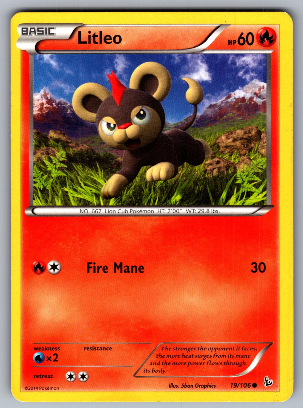Litleo (19) Common XY - Flashfire 19/106 LP 2014