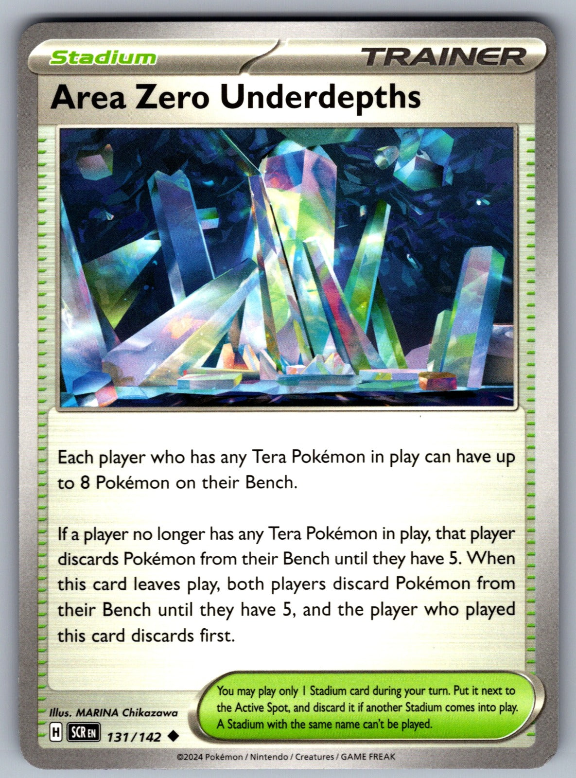 Area Zero Underdepths - Uncommon SV07: Stellar Crown 131/142 NM 2024