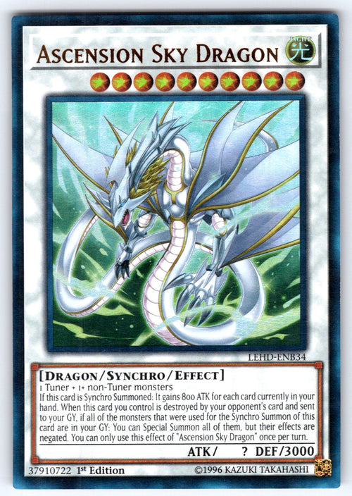 Ascension Sky Dragon 1st Edition Ultra Rare Legendary Hero Decks LEHD-ENB34 NM 2