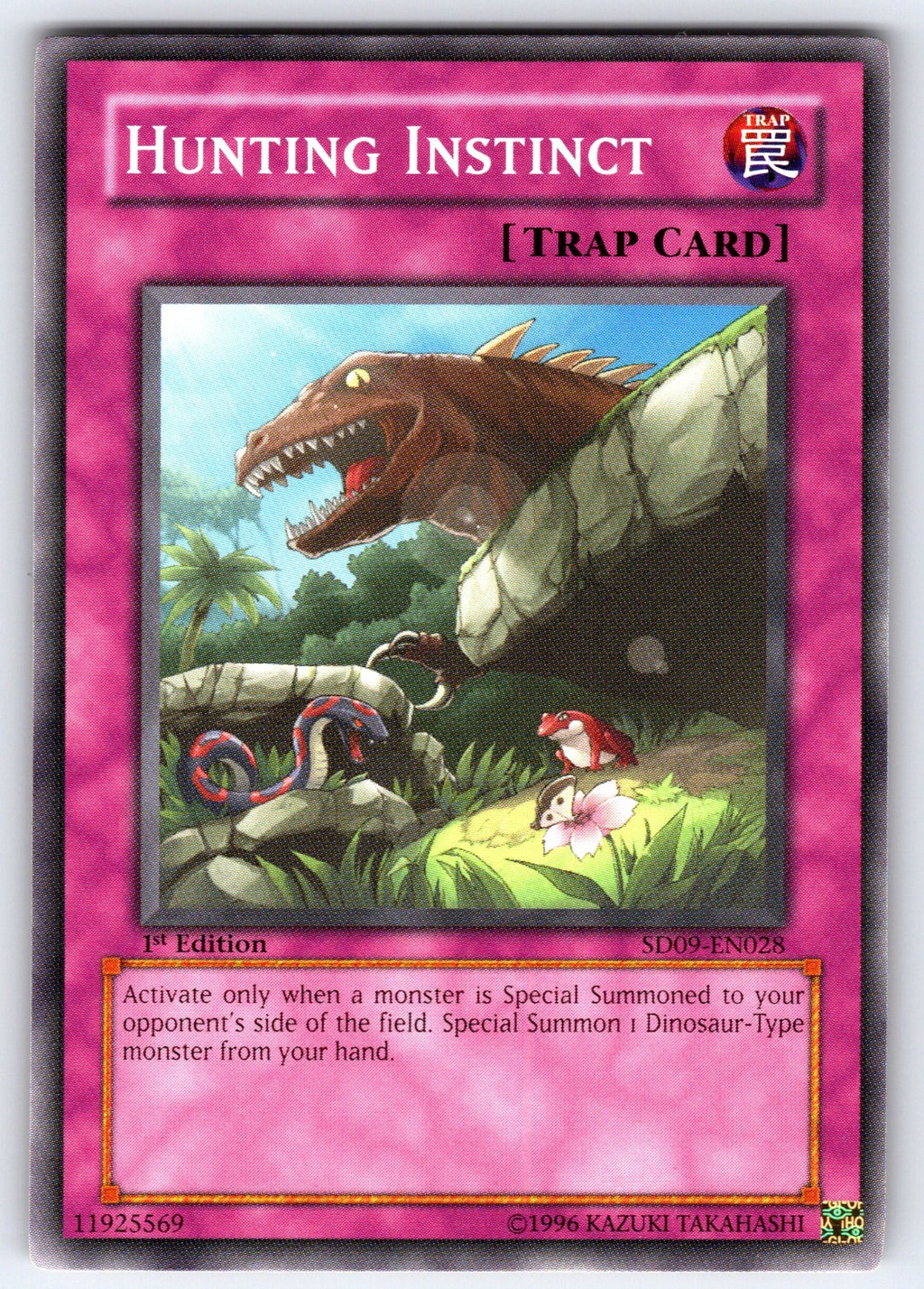 Hunting Instinct 1st Edition Common Structure Deck: Dinosaur's Rage SD09-EN028 N