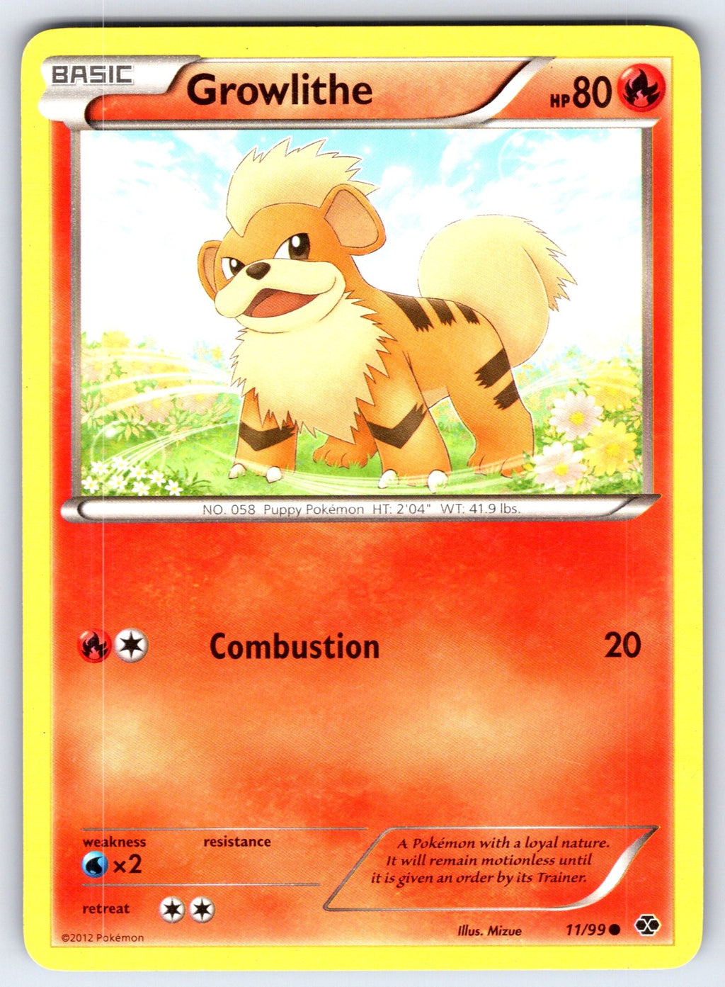 Growlithe (11) Common Next Destinies 11/99 LP 2012
