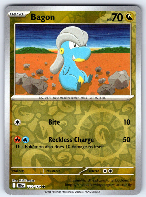 Bagon Reverse Holo Common SV09: Journey Together 112/159 NM 2025