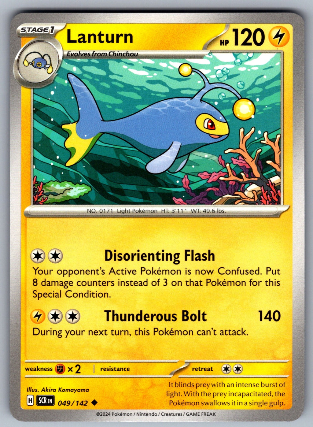 Lanturn Uncommon SV07: Stellar Crown 049/142 NM 2024