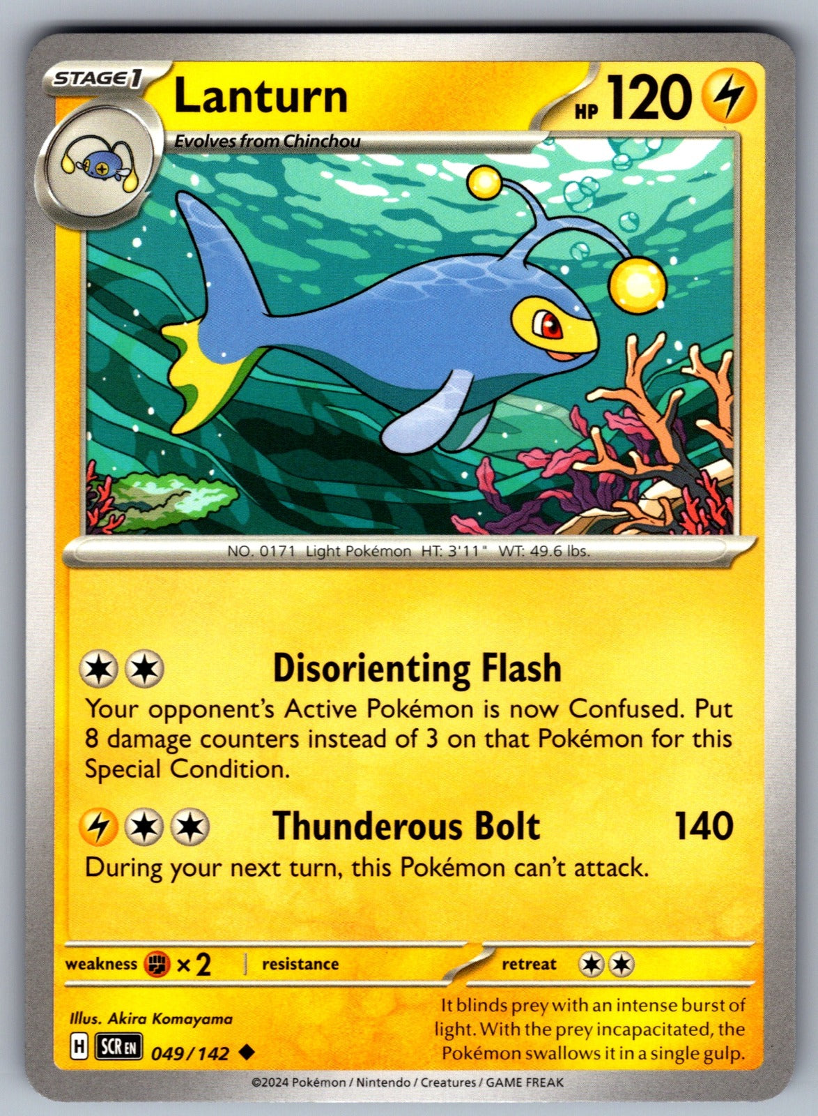 Lanturn Uncommon SV07: Stellar Crown 049/142 NM 2024