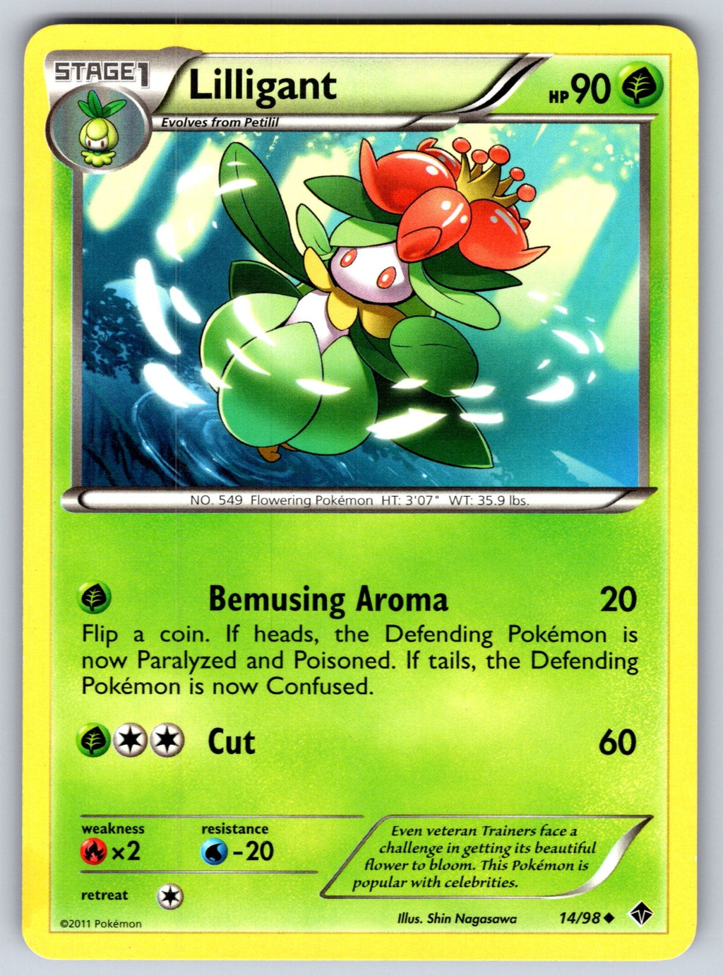 Lilligant Uncommon Emerging Powers 14/98 LP 2011