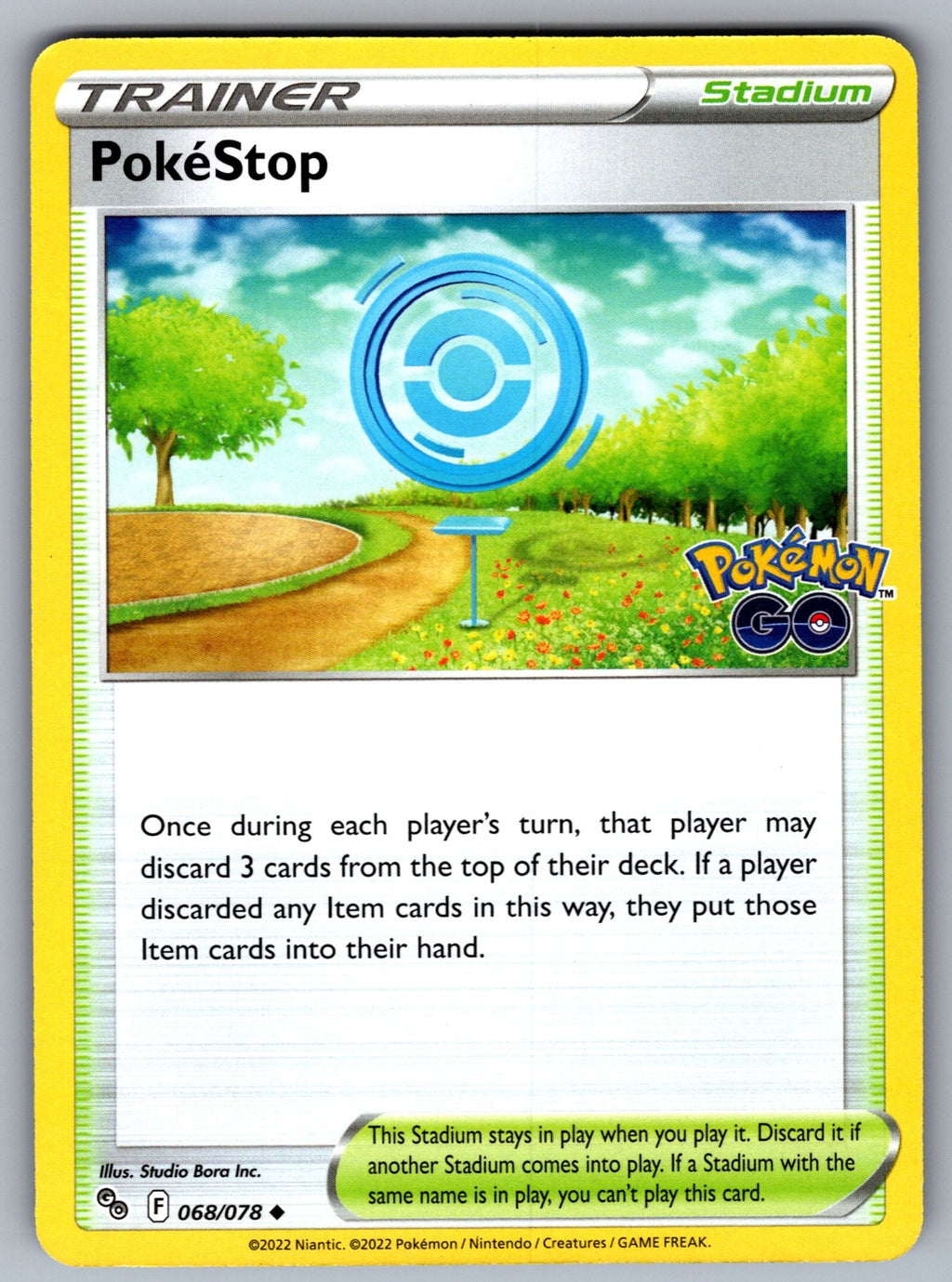 PokeStop Uncommon Pokemon GO 068/078 NM 2022