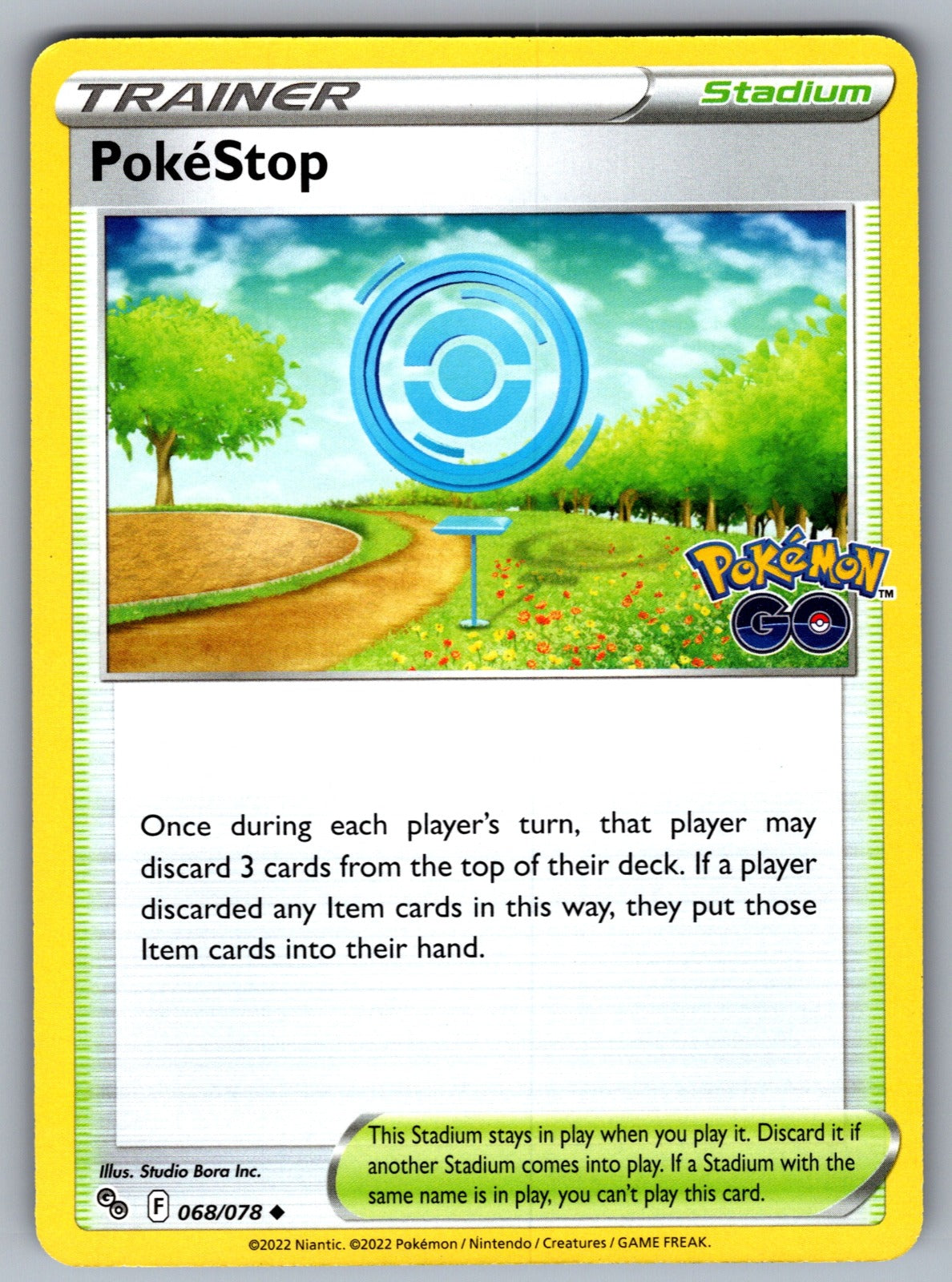 PokeStop Uncommon Pokemon GO 068/078 NM 2022