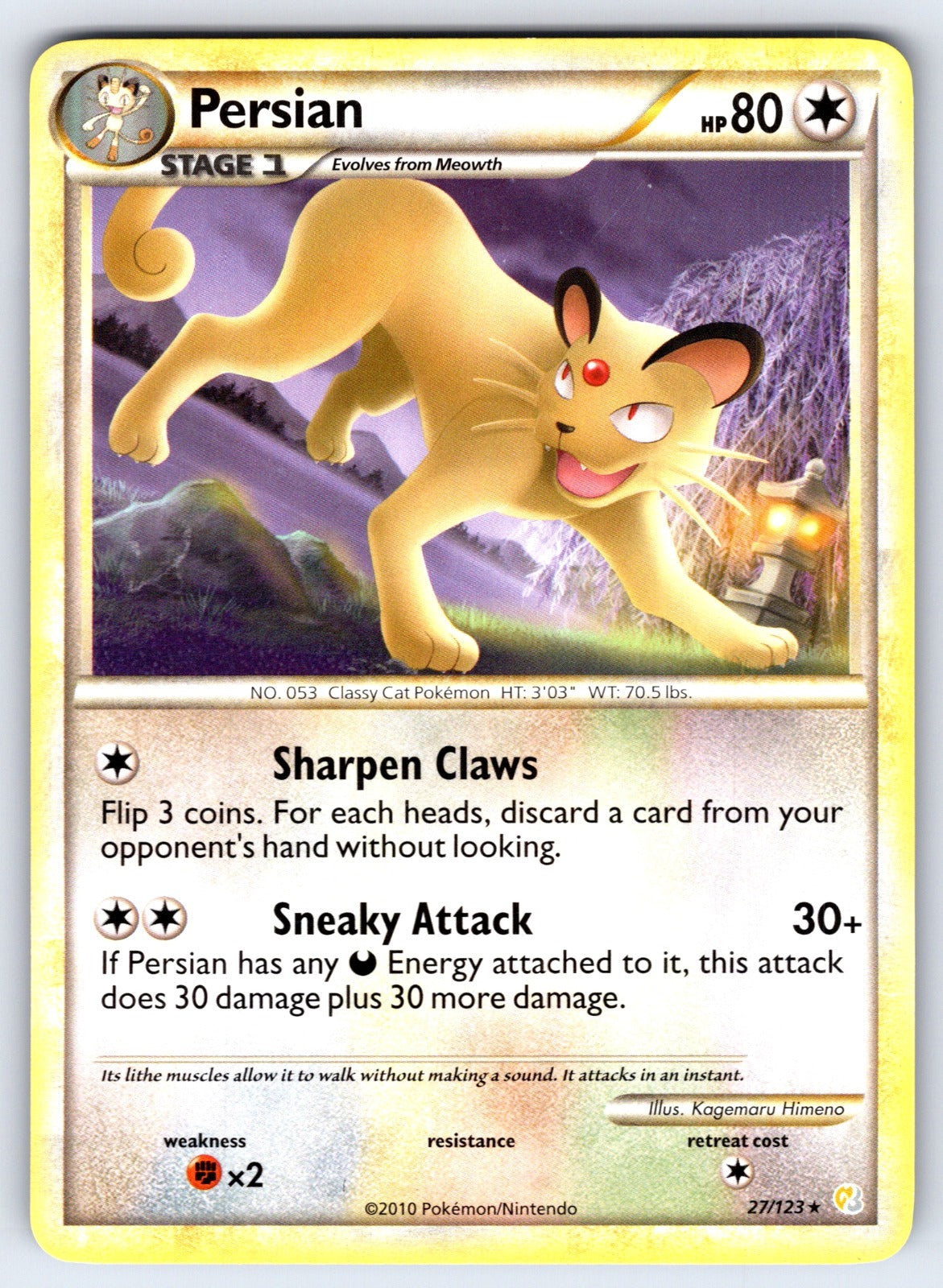 Persian Rare HeartGold SoulSilver 27/123 LP 2010