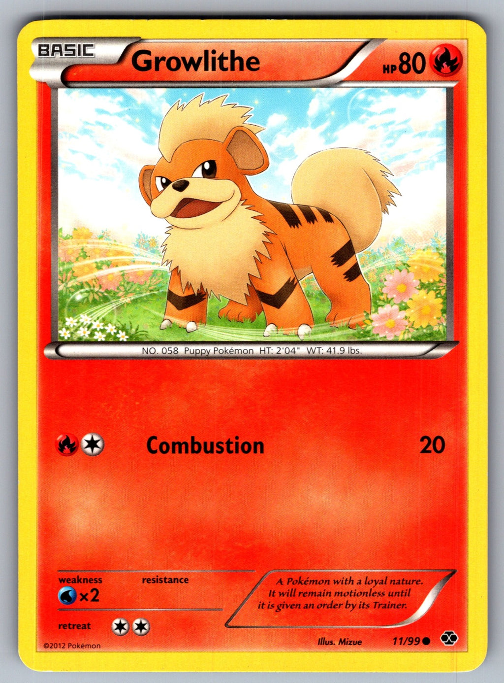 Growlithe (11) Common Next Destinies 11/99 LP 2012