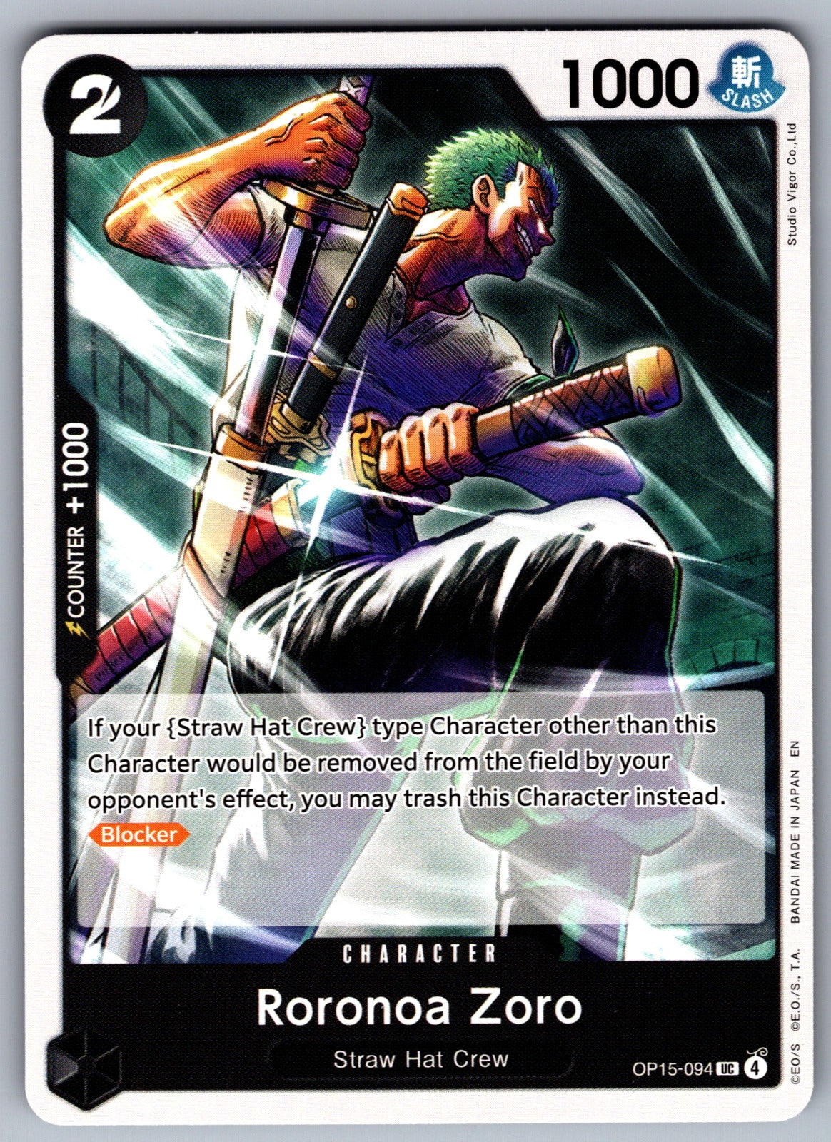 Roronoa Zoro () UC Adventure on Kami's Island OP15-094 NM 2026