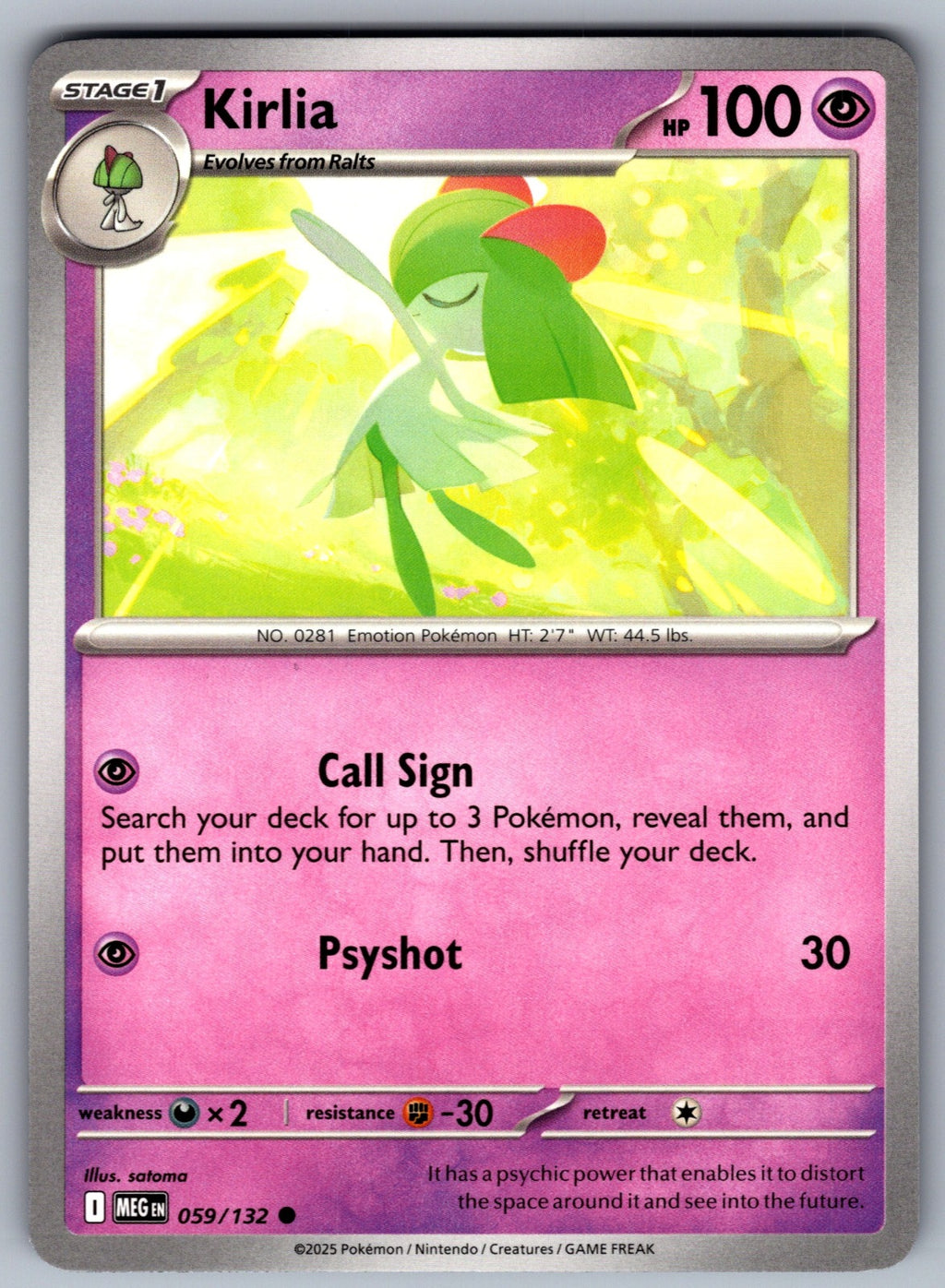 Kirlia Common ME01: Mega Evolution 059/132 NM 2025
