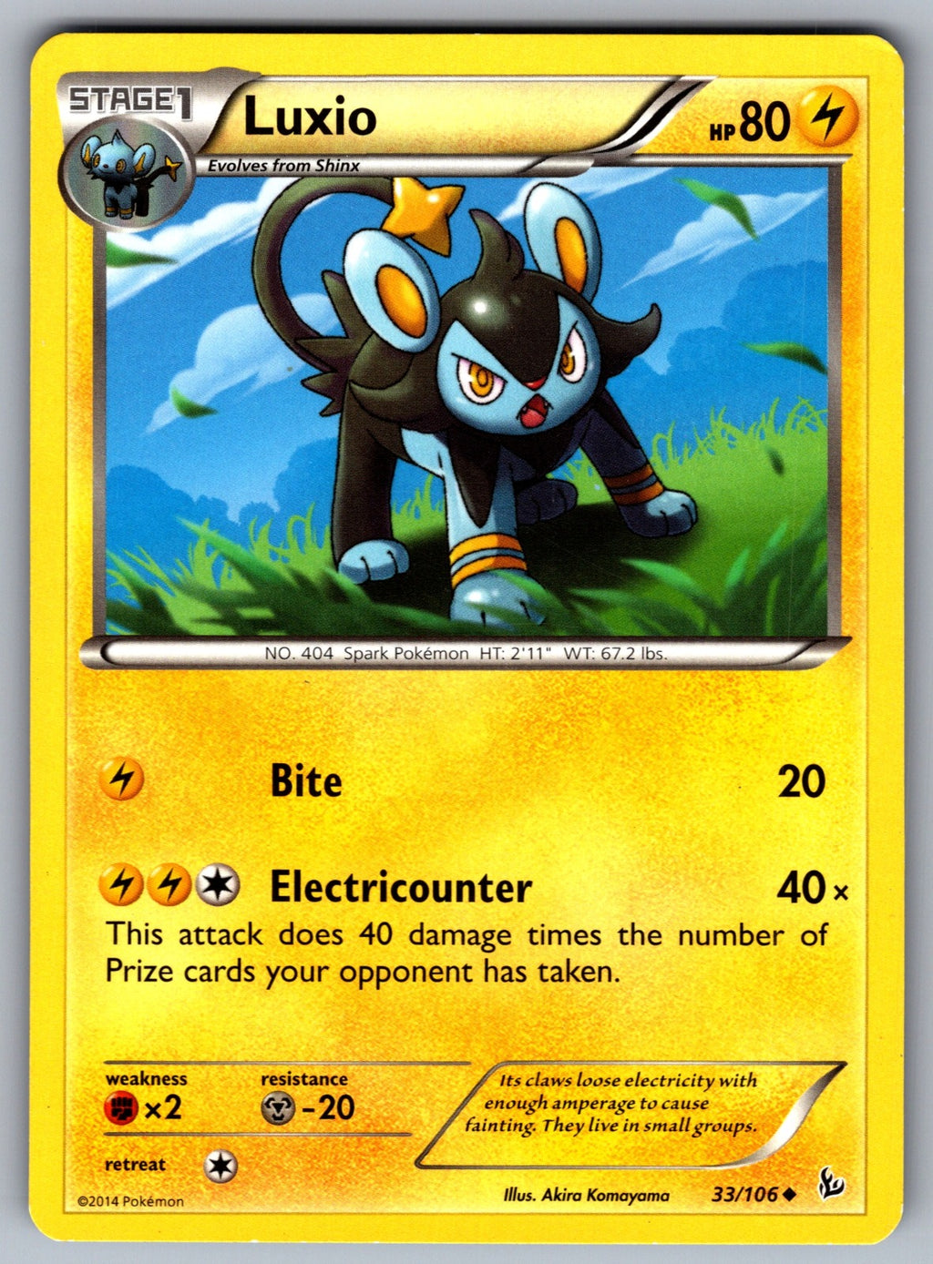 Luxio Uncommon XY - Flashfire 33/106 LP 2014