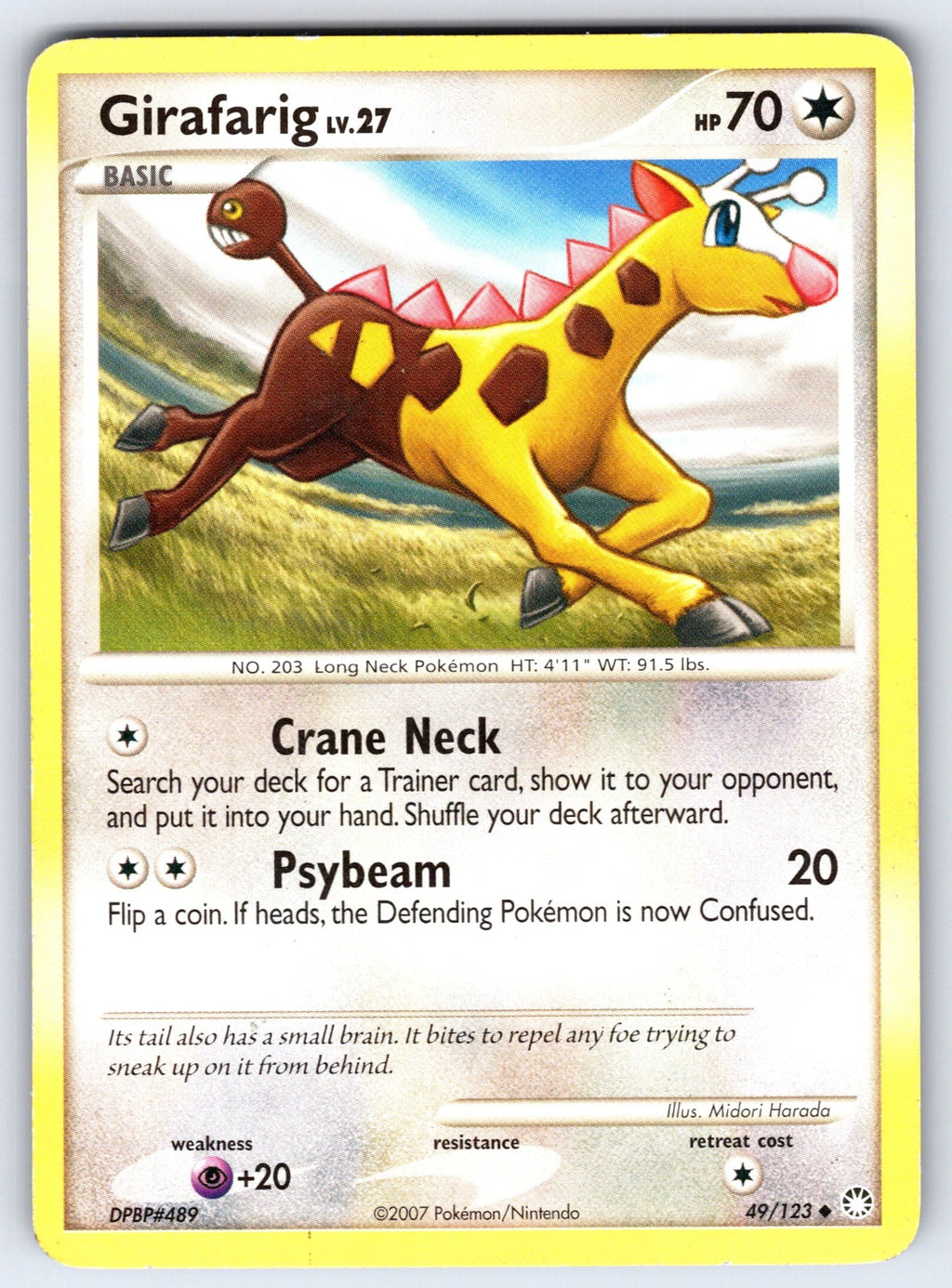 Girafarig Uncommon Mysterious Treasures 49/123 LP 2007