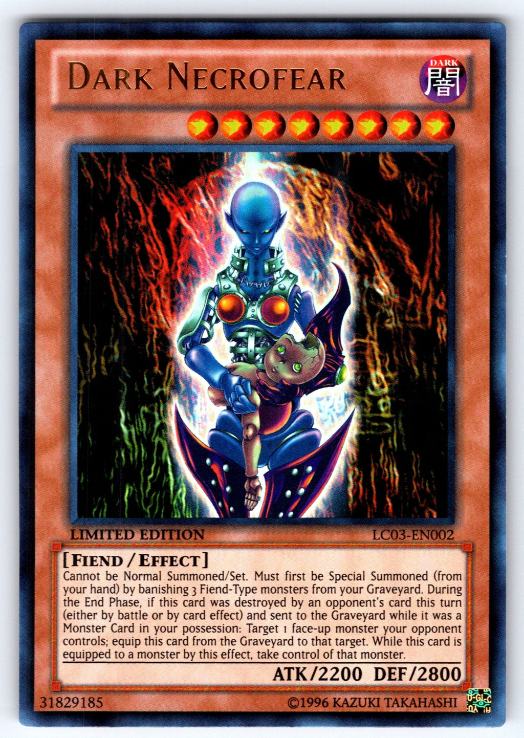 Dark Necrofear 1st Edition Ultra Rare Legendary Duelists: Season 3 LDS3-EN002 LP