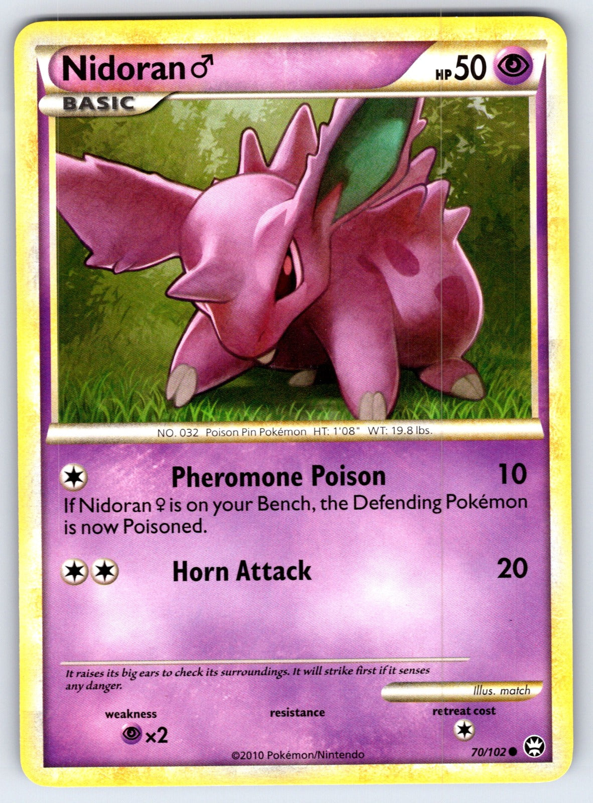 Nidoran M Common Triumphant 70/102 LP 2010