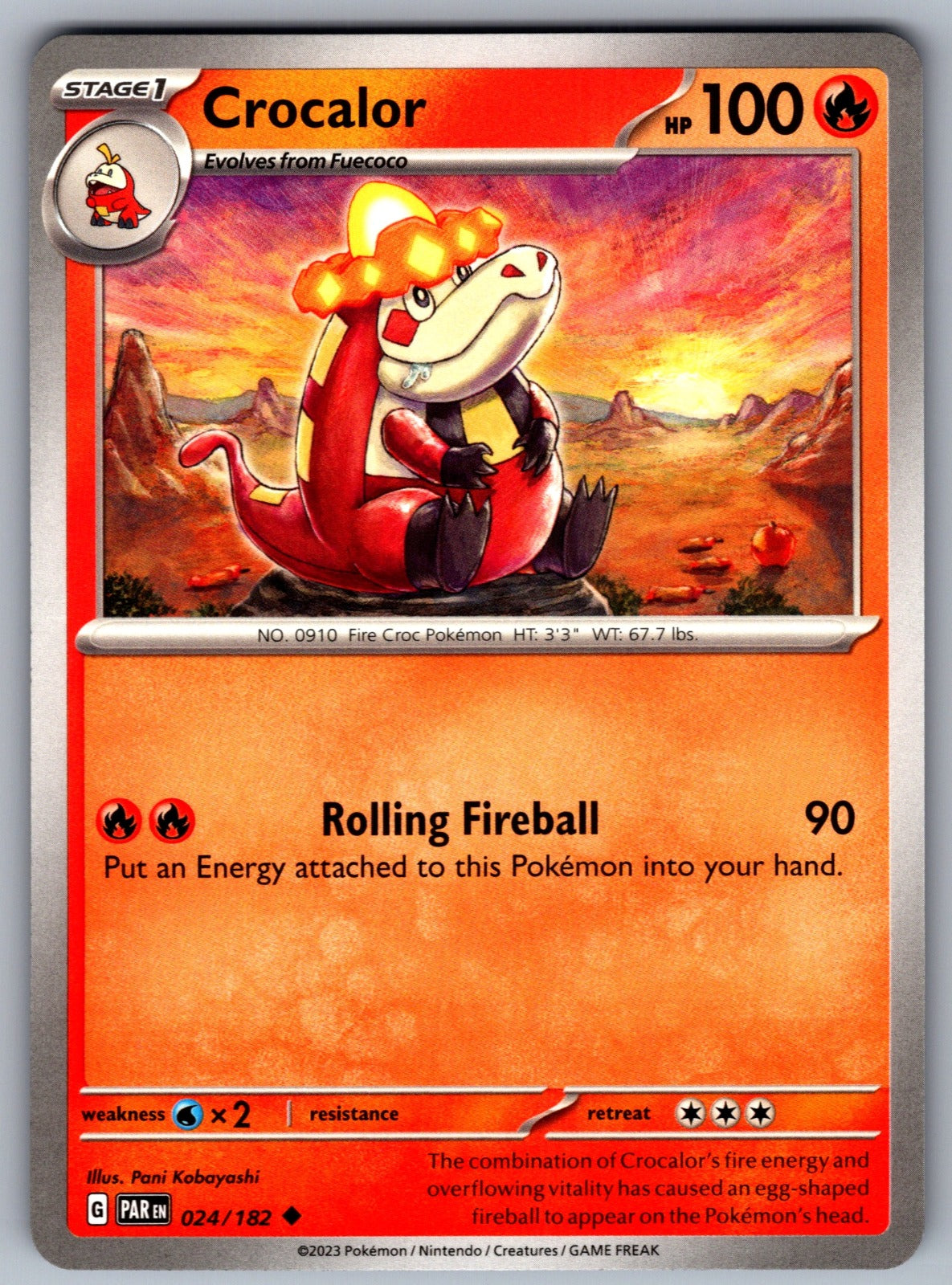 Crocalor Uncommon SV04: Paradox Rift 024/182 NM 2023