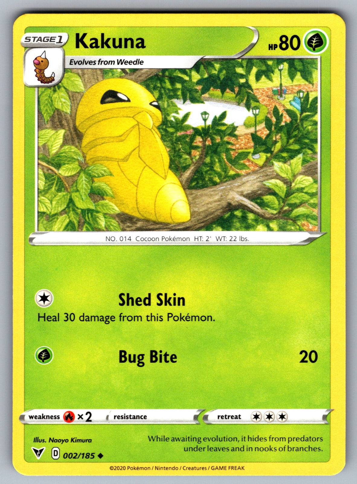 Kakuna Uncommon SWSH04: Vivid Voltage 002/185 NM 2020