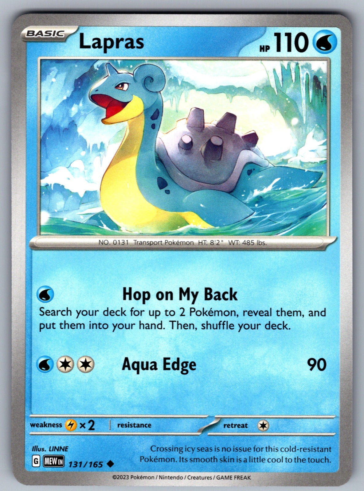 Lapras Uncommon SV: Scarlet & Violet 151 131/165 NM 2023