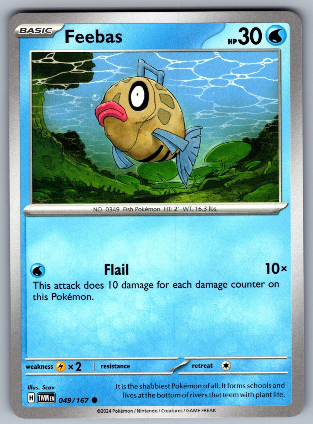 Feebas Common SV06: Twilight Masquerade 049/167 NM 2024