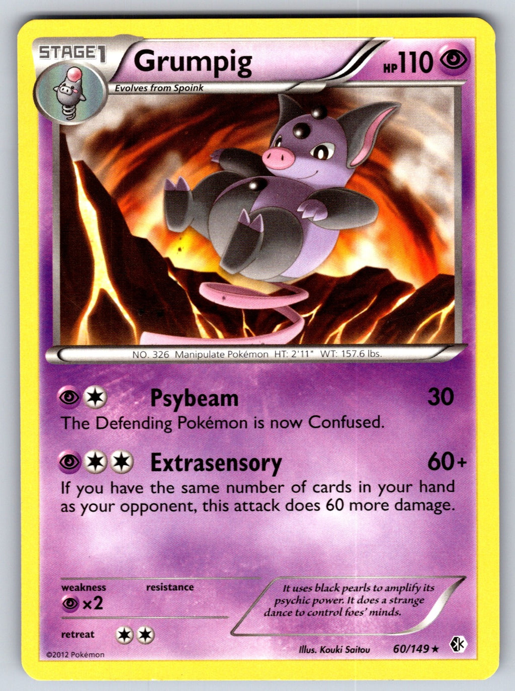 Grumpig Rare Boundaries Crossed 60/149 LP 2012