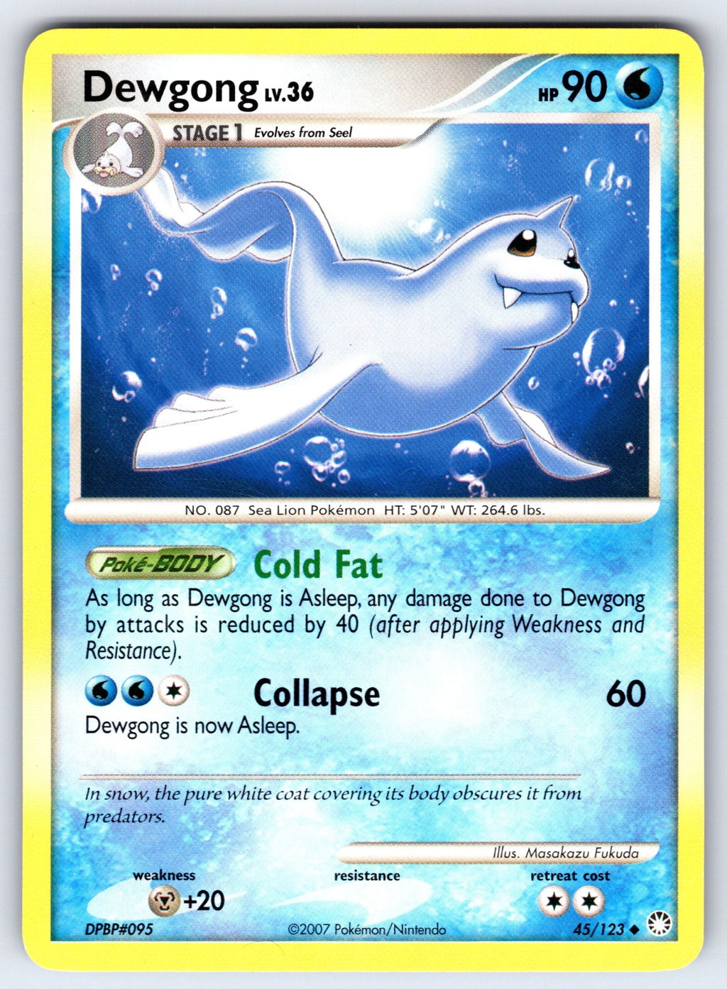 Dewgong Uncommon Mysterious Treasures 45/123 LP 2007
