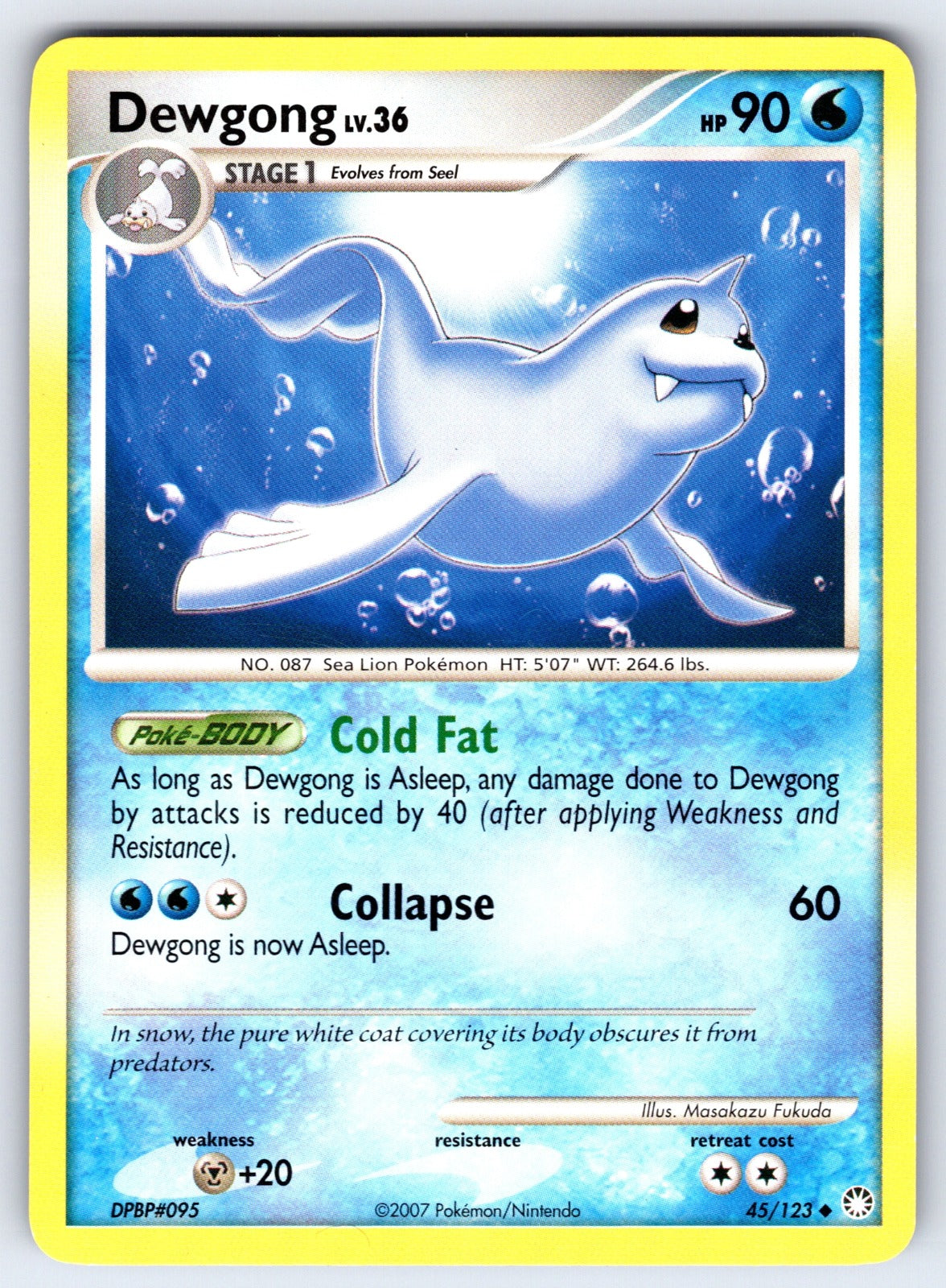 Dewgong Uncommon Mysterious Treasures 45/123 LP 2007