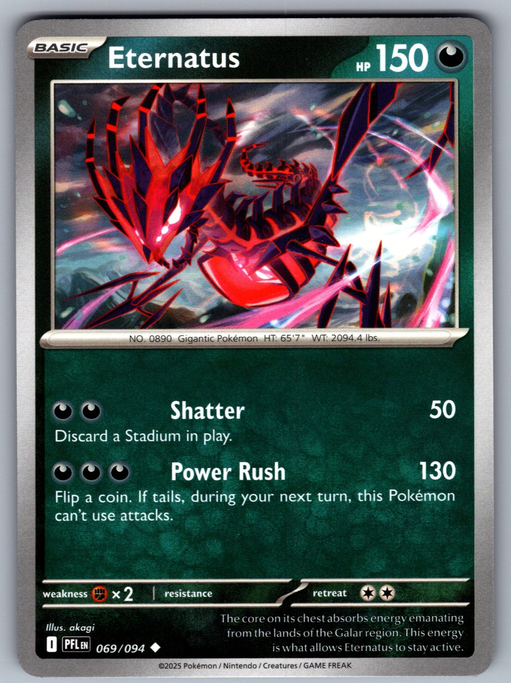 Eternatus Uncommon ME02: Phantasmal Flames 069/094 NM 2025