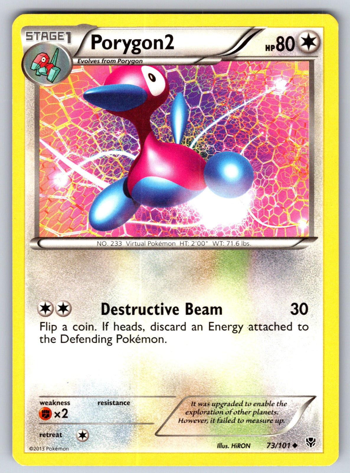 Porygon2 Uncommon Plasma Blast 73/101 LP 2013