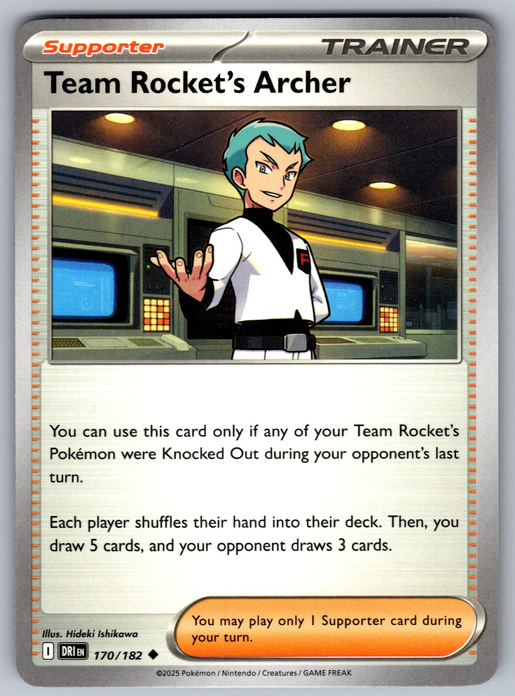 Team Rocket's Archer Uncommon SV10: Destined Rivals 170/182 NM 2025
