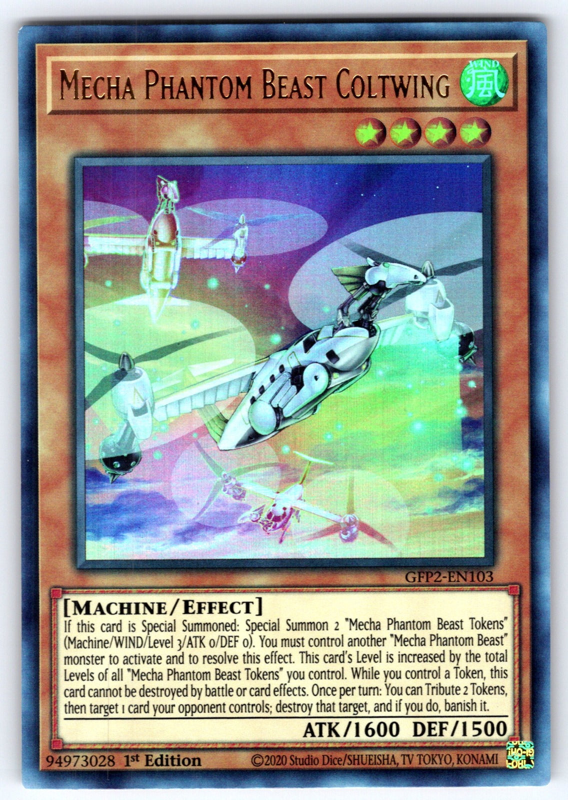 Mecha Phantom Beast Coltwing 1st Edition Ultra Rare Ghosts From the Past: The 2n
