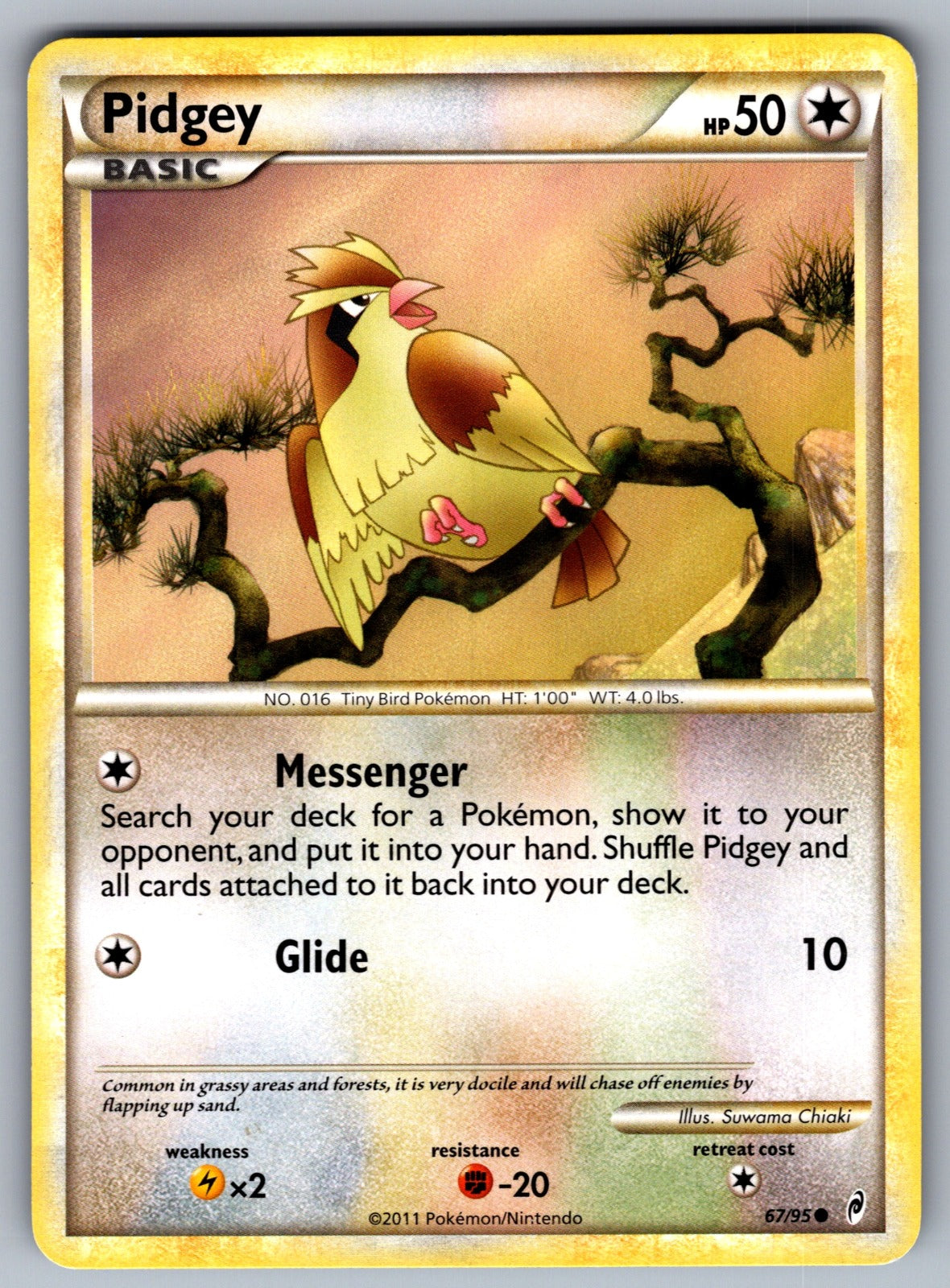 Pidgey Common Call of Legends 67/95 LP 2011