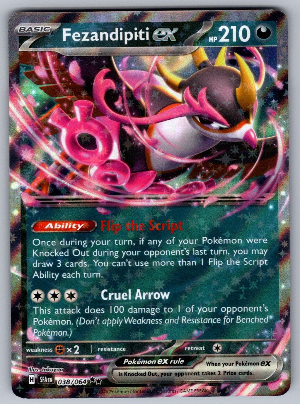 Fezandipiti ex Holo Double Rare SV: Shrouded Fable 038/064 NM 2024