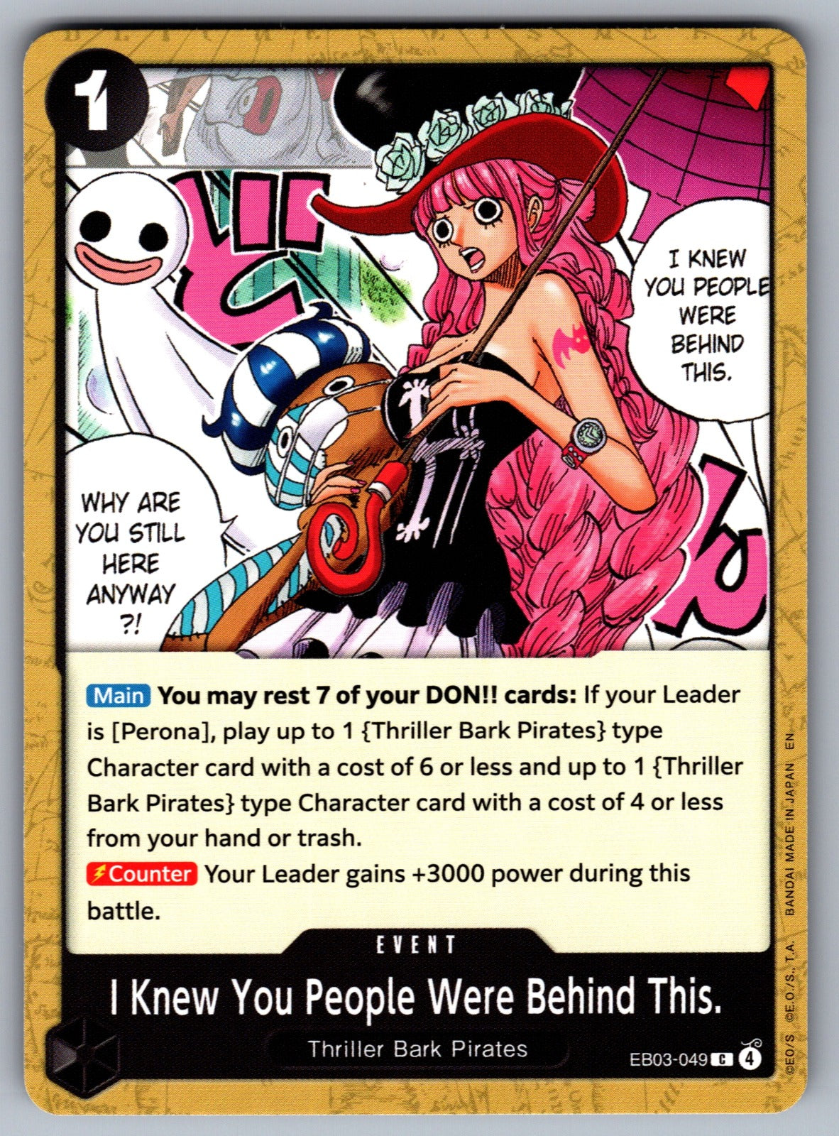 I Knew You People Were Behind This. C Extra Booster: One Piece Heroines Edition 