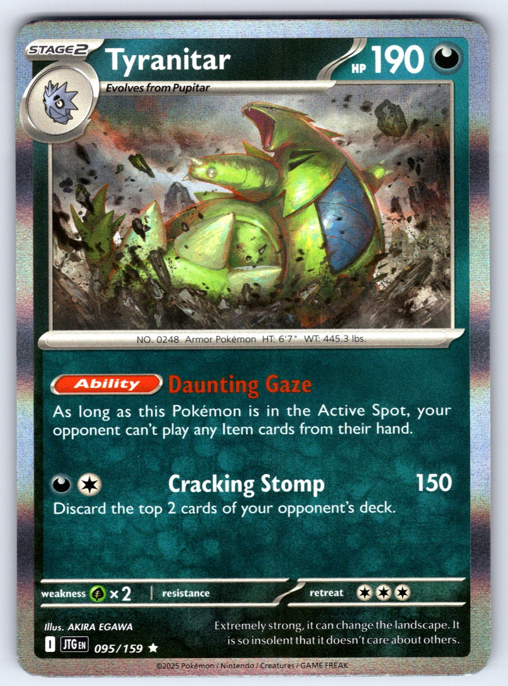 Tyranitar Holo Rare SV09: Journey Together 095/159 NM 2025