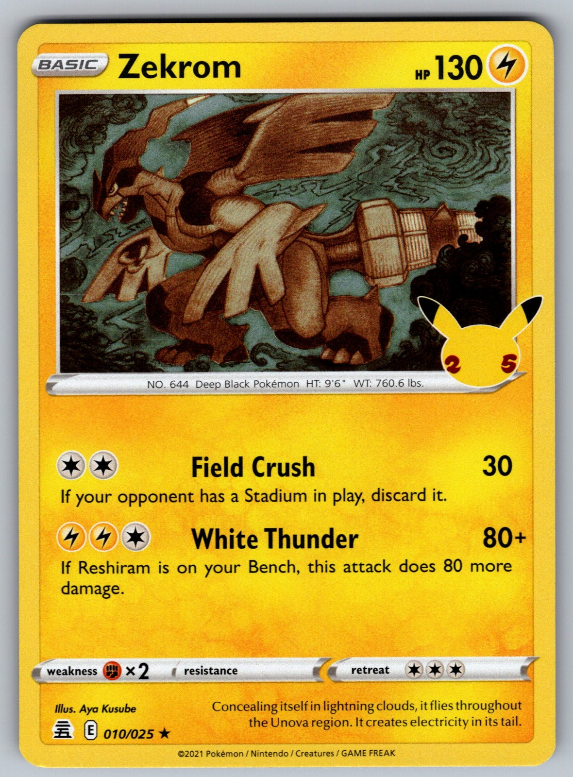 Zekrom Holo Rare Celebrations 010/025 NM 2021