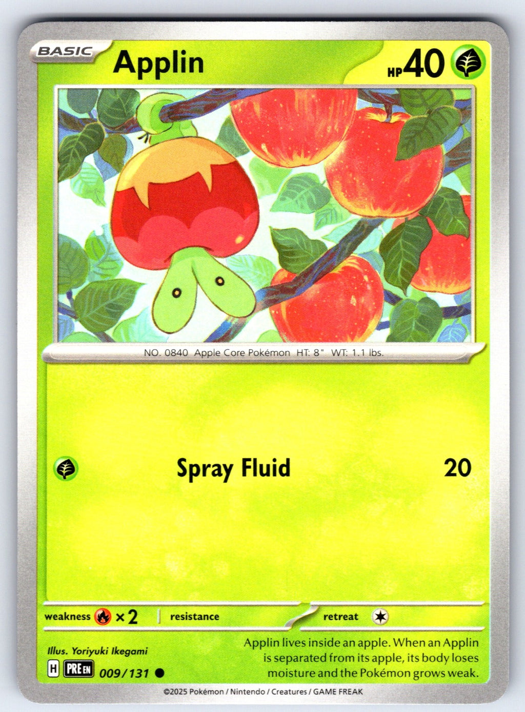 Applin Common SV: Prismatic Evolutions 009/131 NM 2025