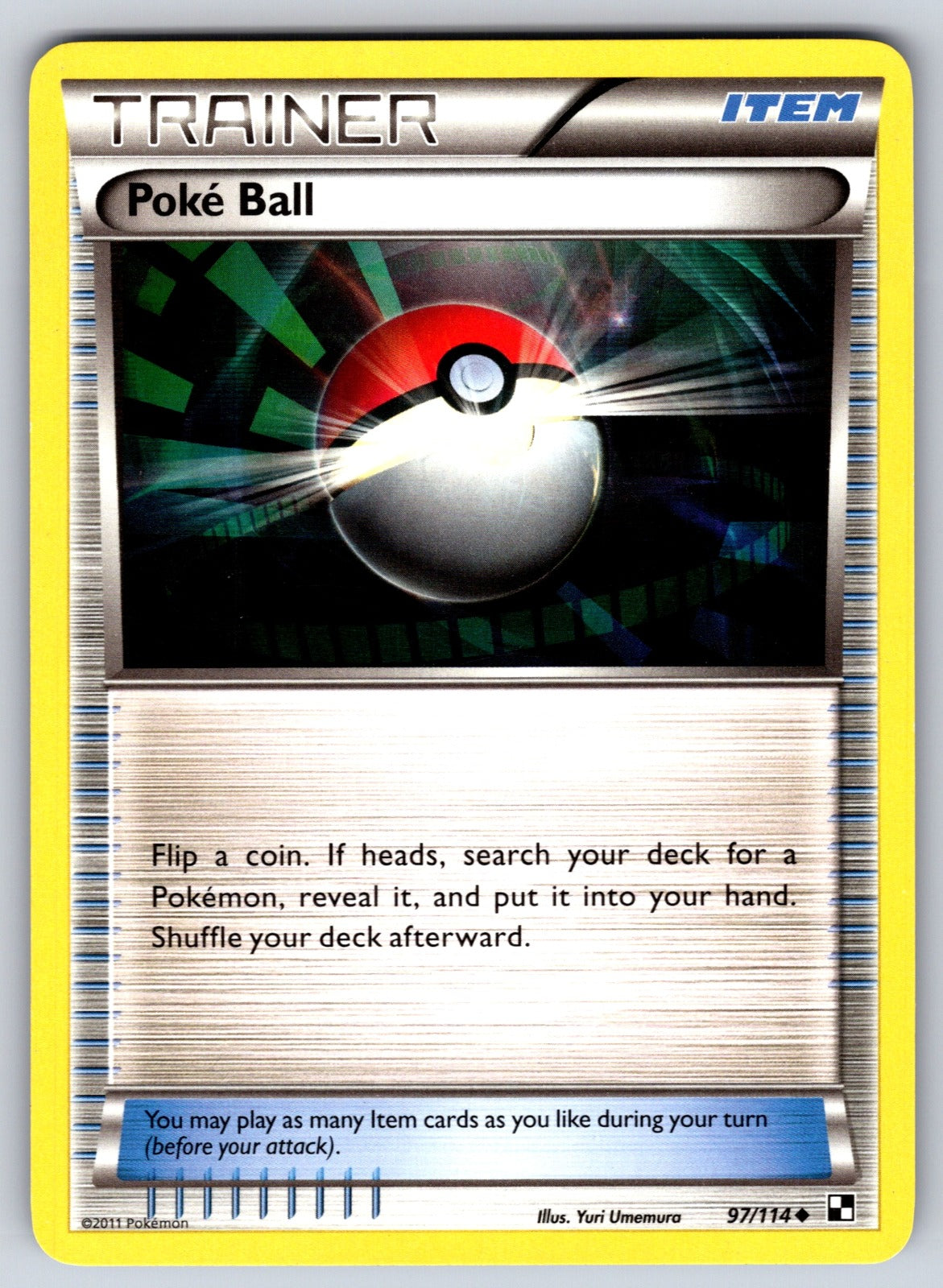 Poke Ball Uncommon Black and White 97/114 LP 2011