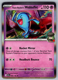 Team Rocket's Wobbuffet Holo Rare SV10: Destined Rivals 082/182 NM 2025