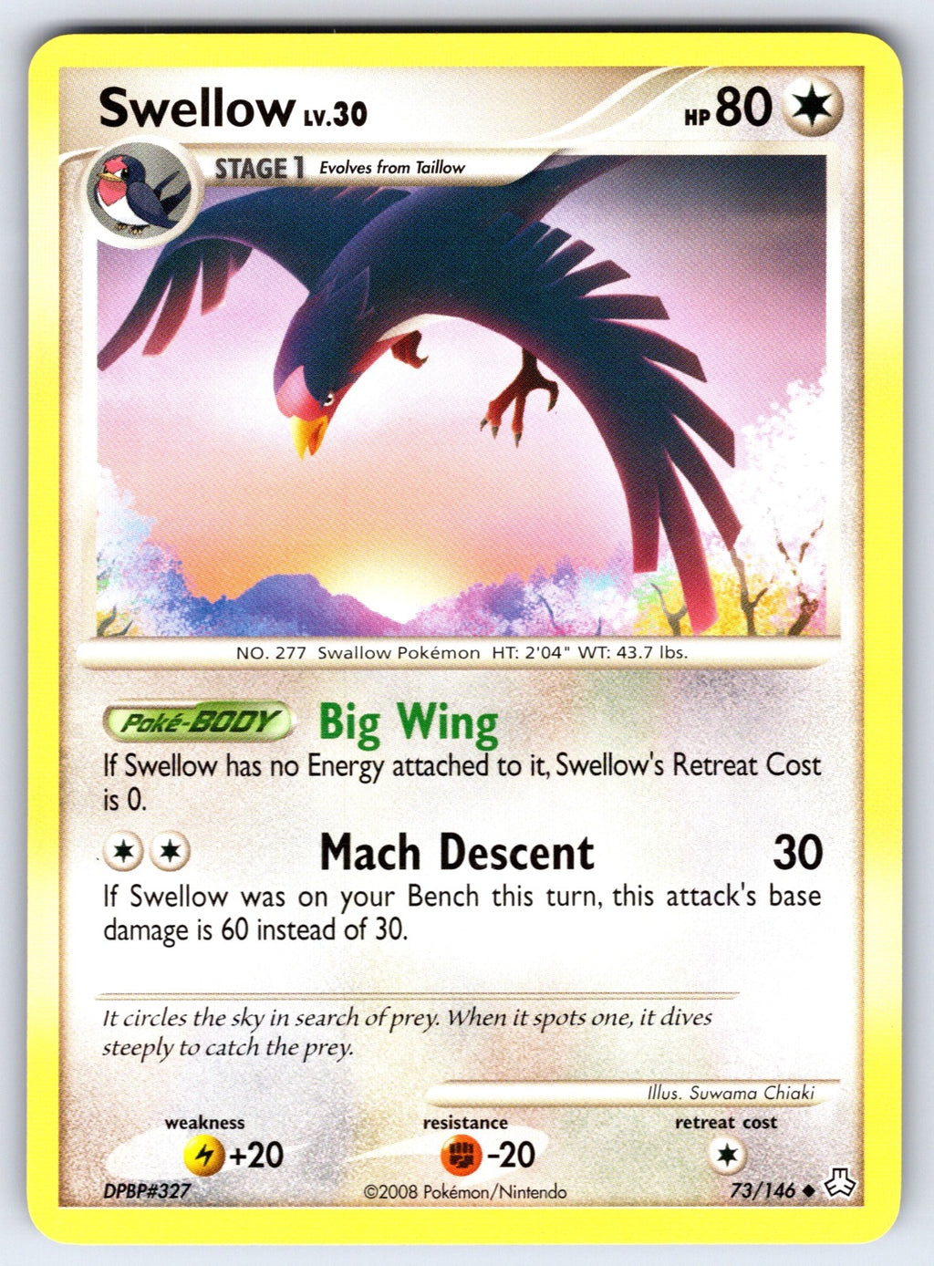Swellow Uncommon Legends Awakened 73/146 LP 2008