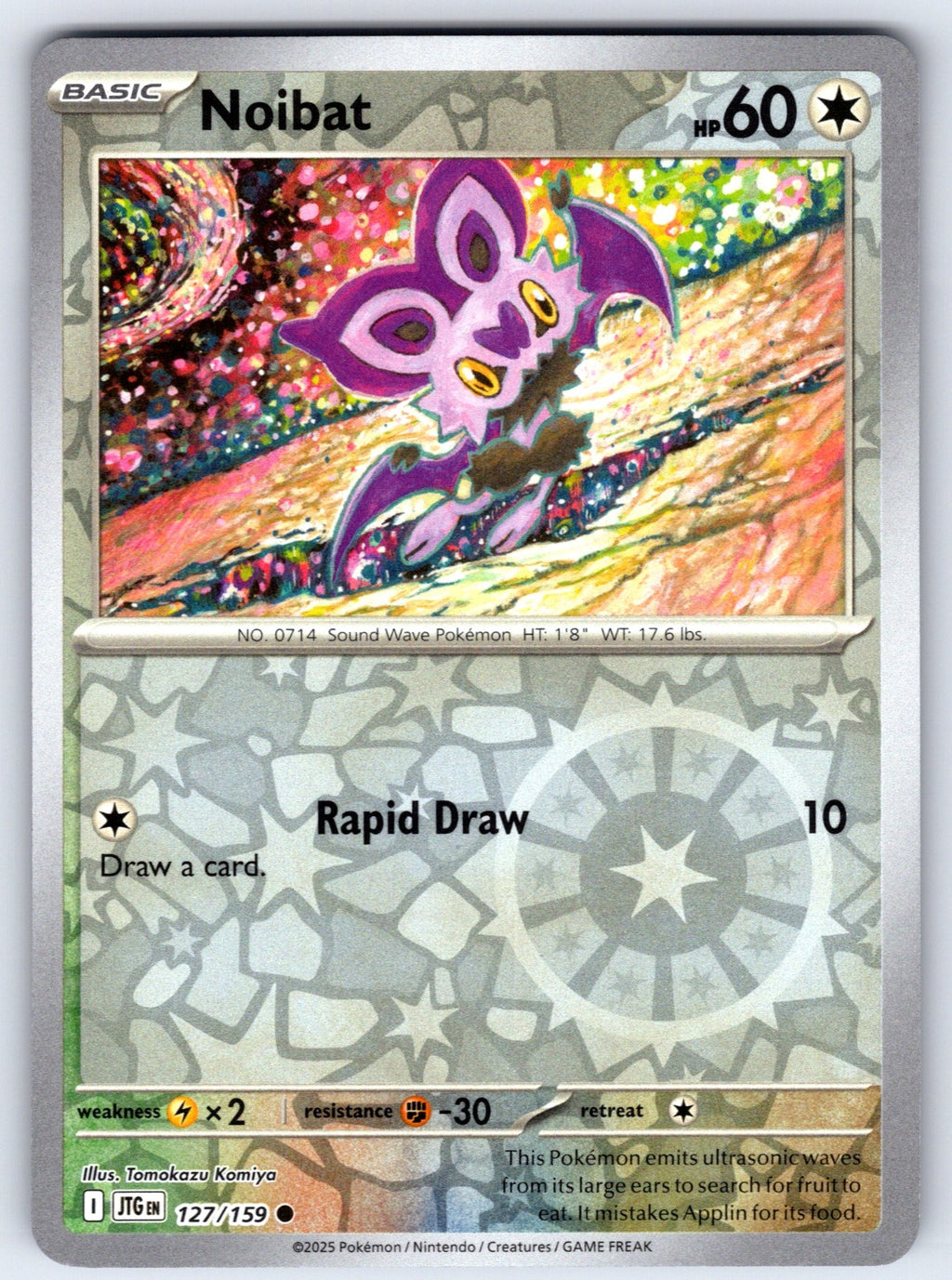 Noibat Reverse Holo Common SV09: Journey Together 127/159 NM 2025