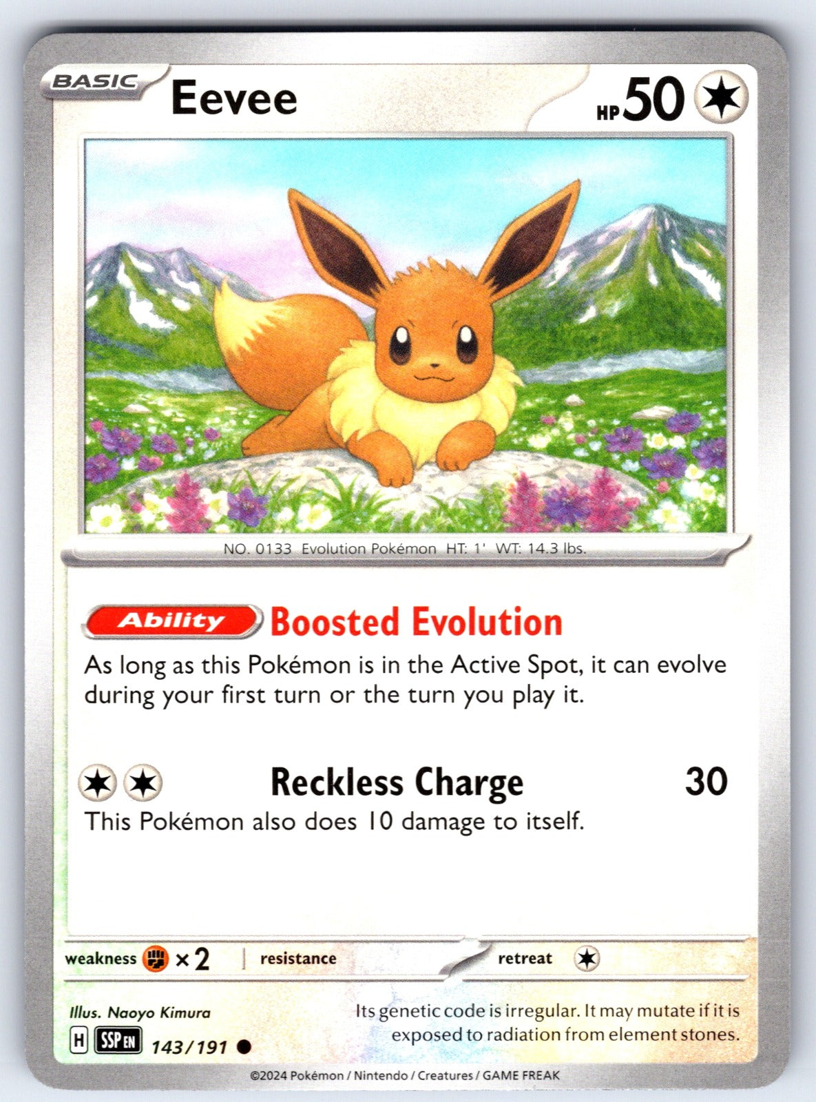Eevee Common SV08: Surging Sparks 143/191 LP 2024