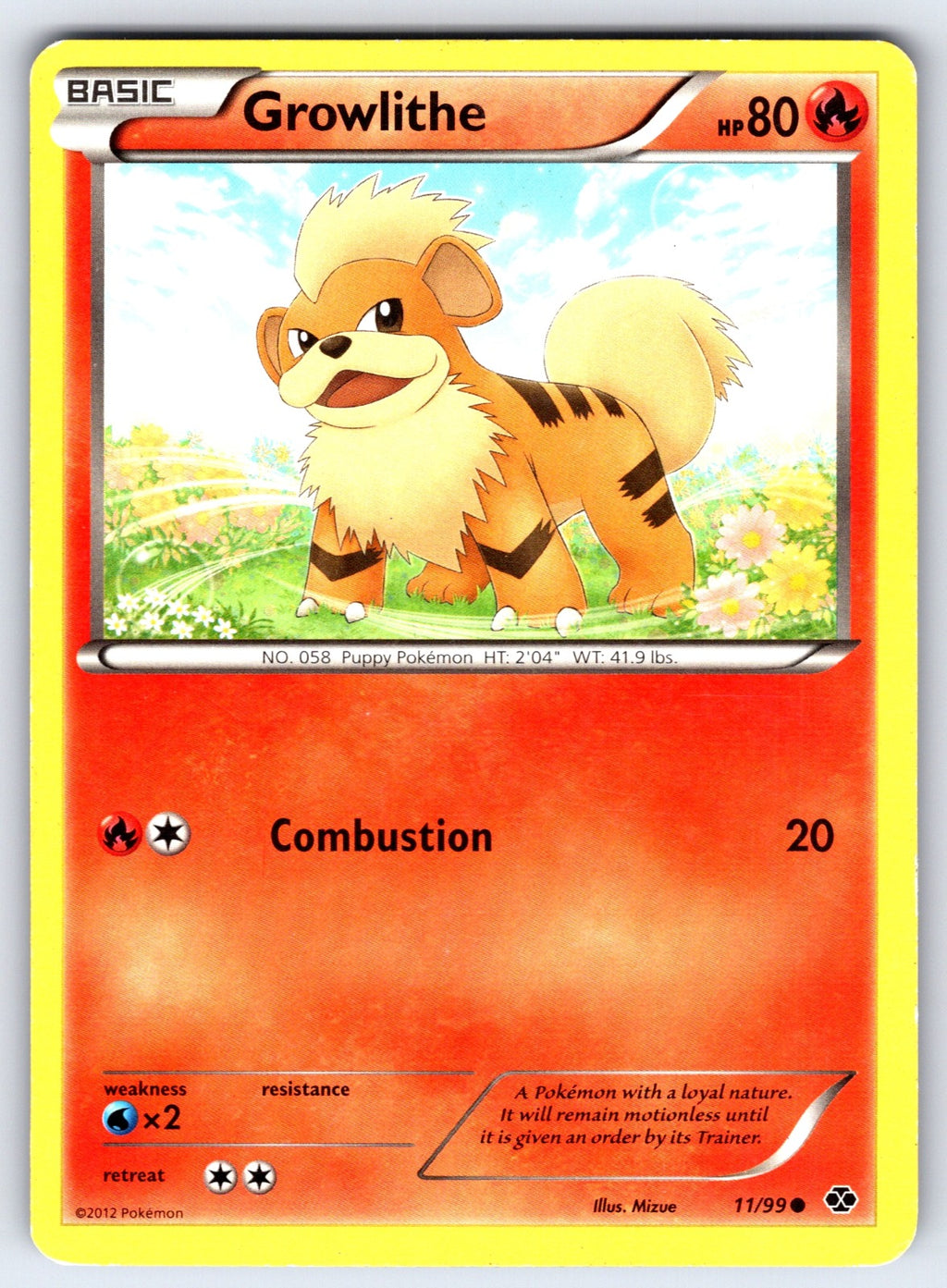 Growlithe (11) Common Next Destinies 11/99 LP 2012