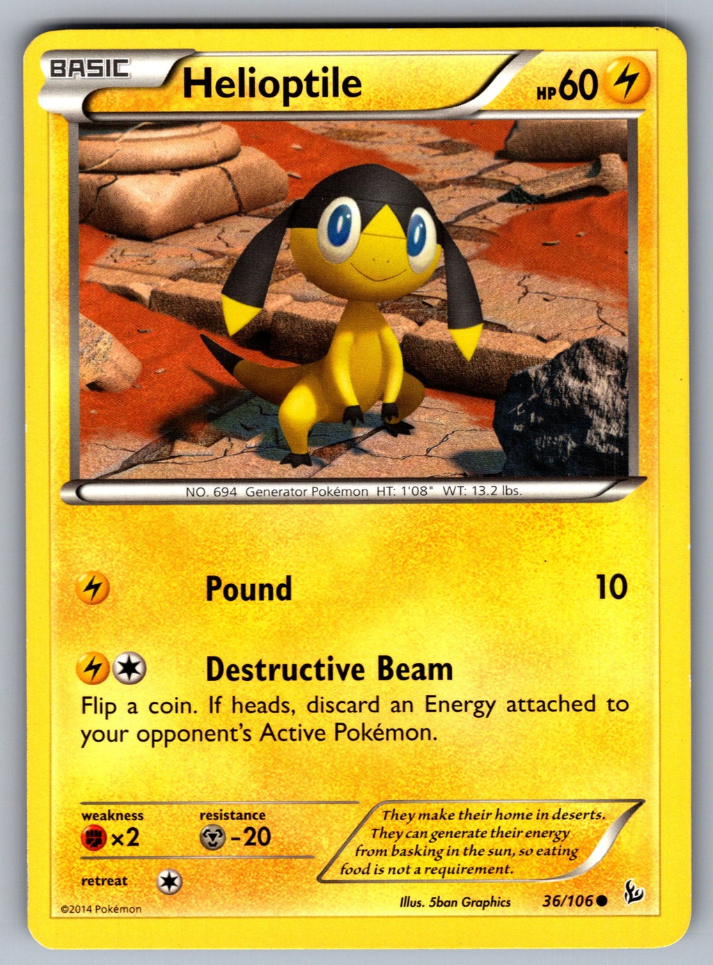 Helioptile Common XY - Flashfire 36/106 LP 2014