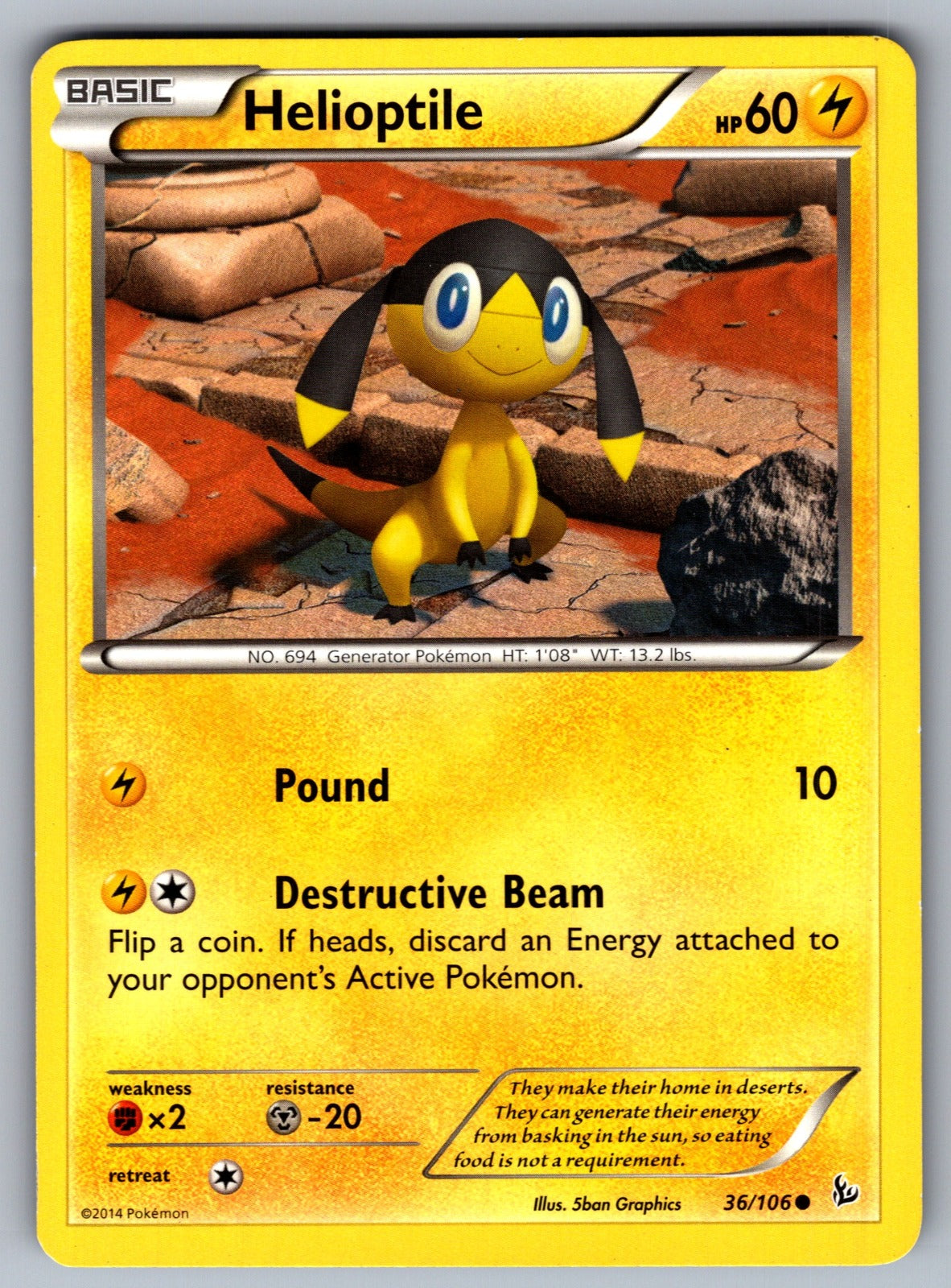 Helioptile Common XY - Flashfire 36/106 LP 2014