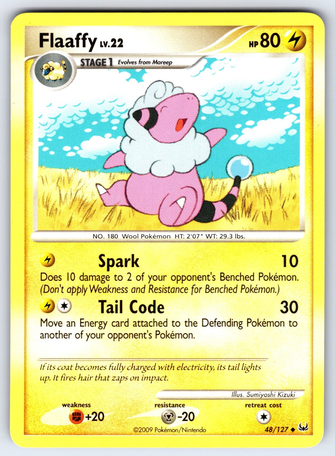 Flaaffy Uncommon Platinum 48/127 LP 2009